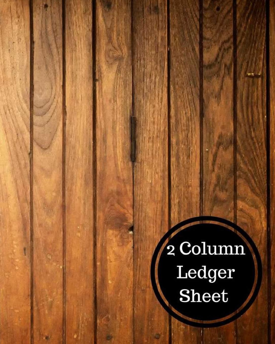 2 Column Ledger Sheet