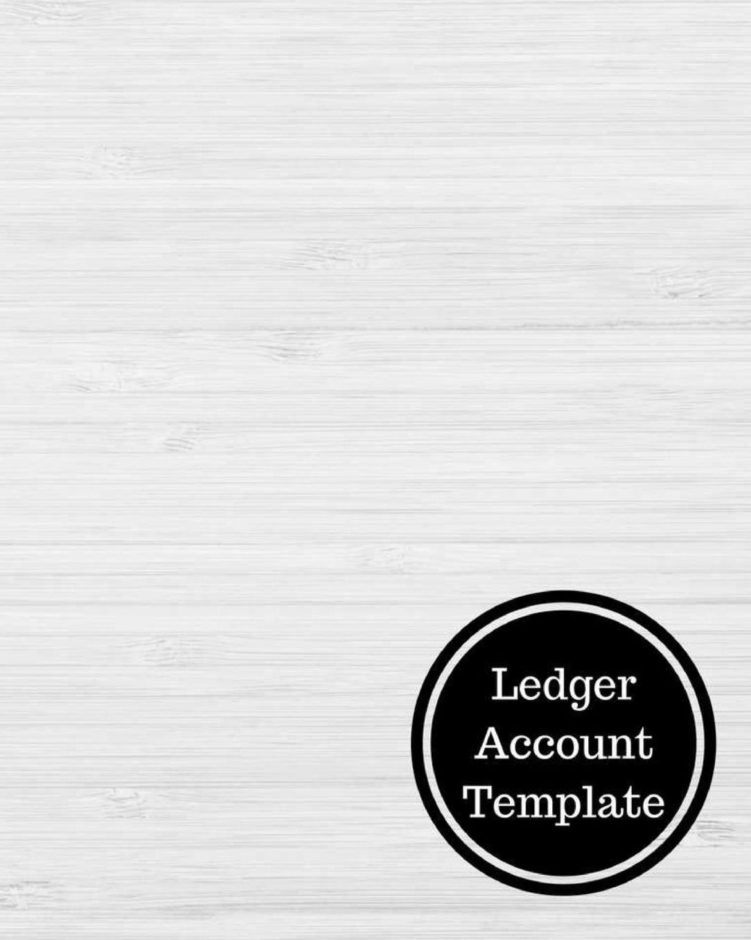 Ledger Account Template