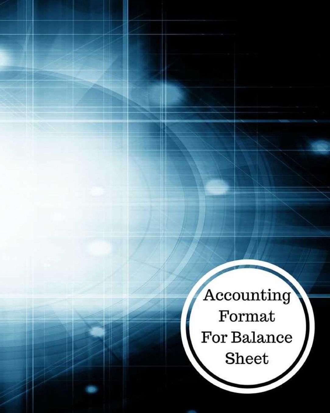 Accounting Format For Balance Sheet