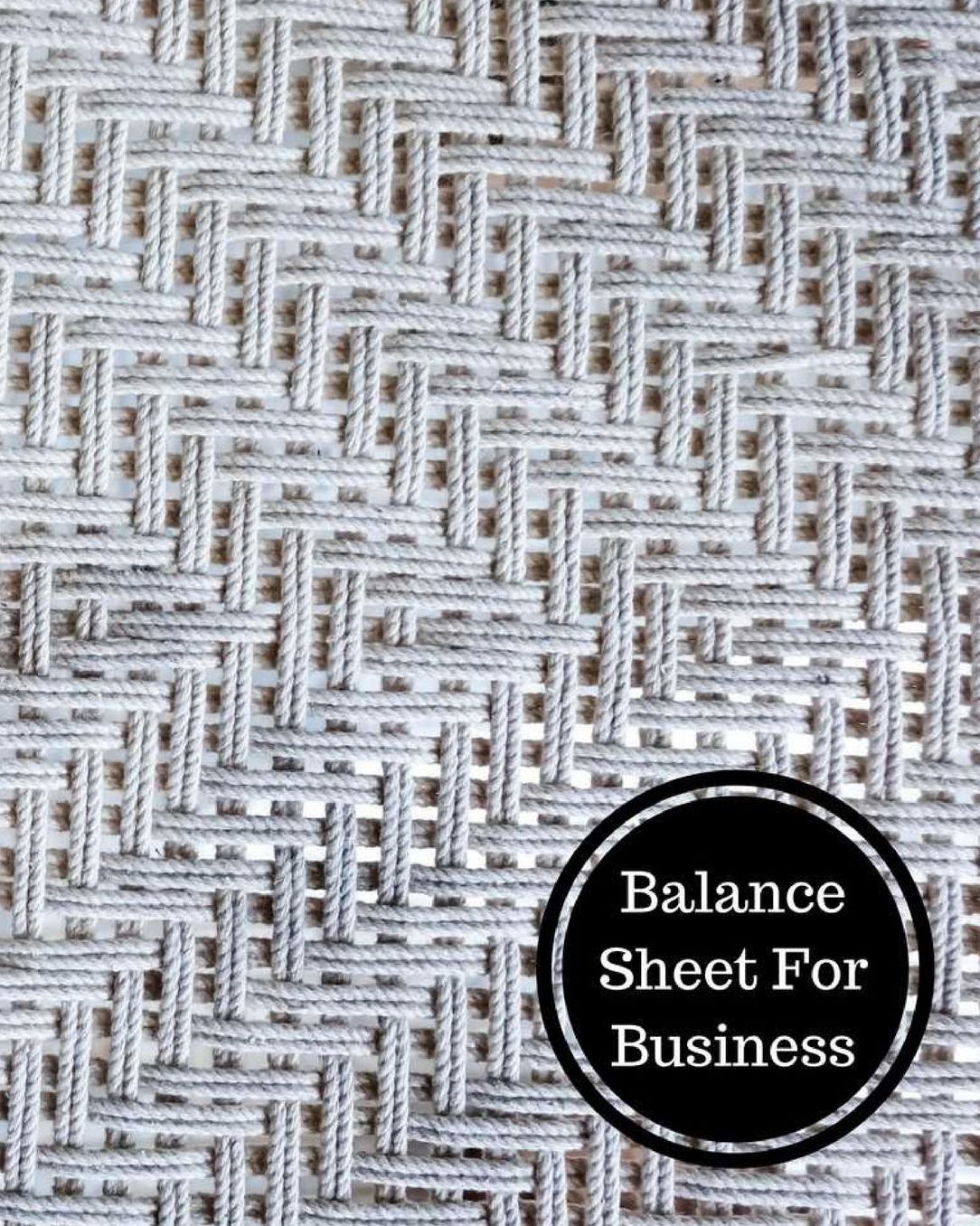 Balance Sheet For Business