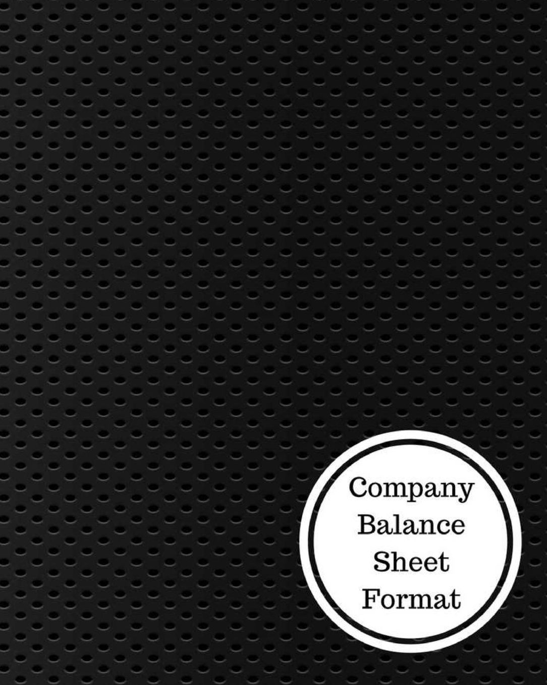Company Balance Sheet Format