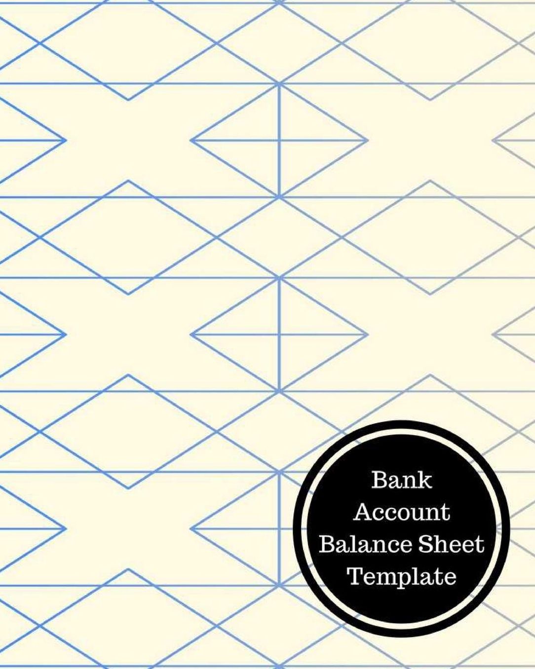 Bank Account Balance Sheet Template