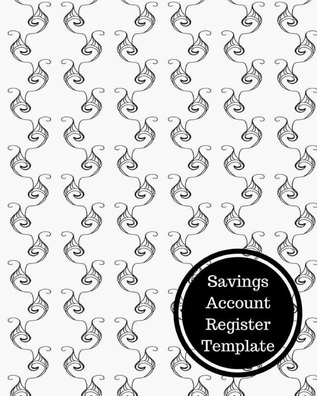 Savings Account Register Template