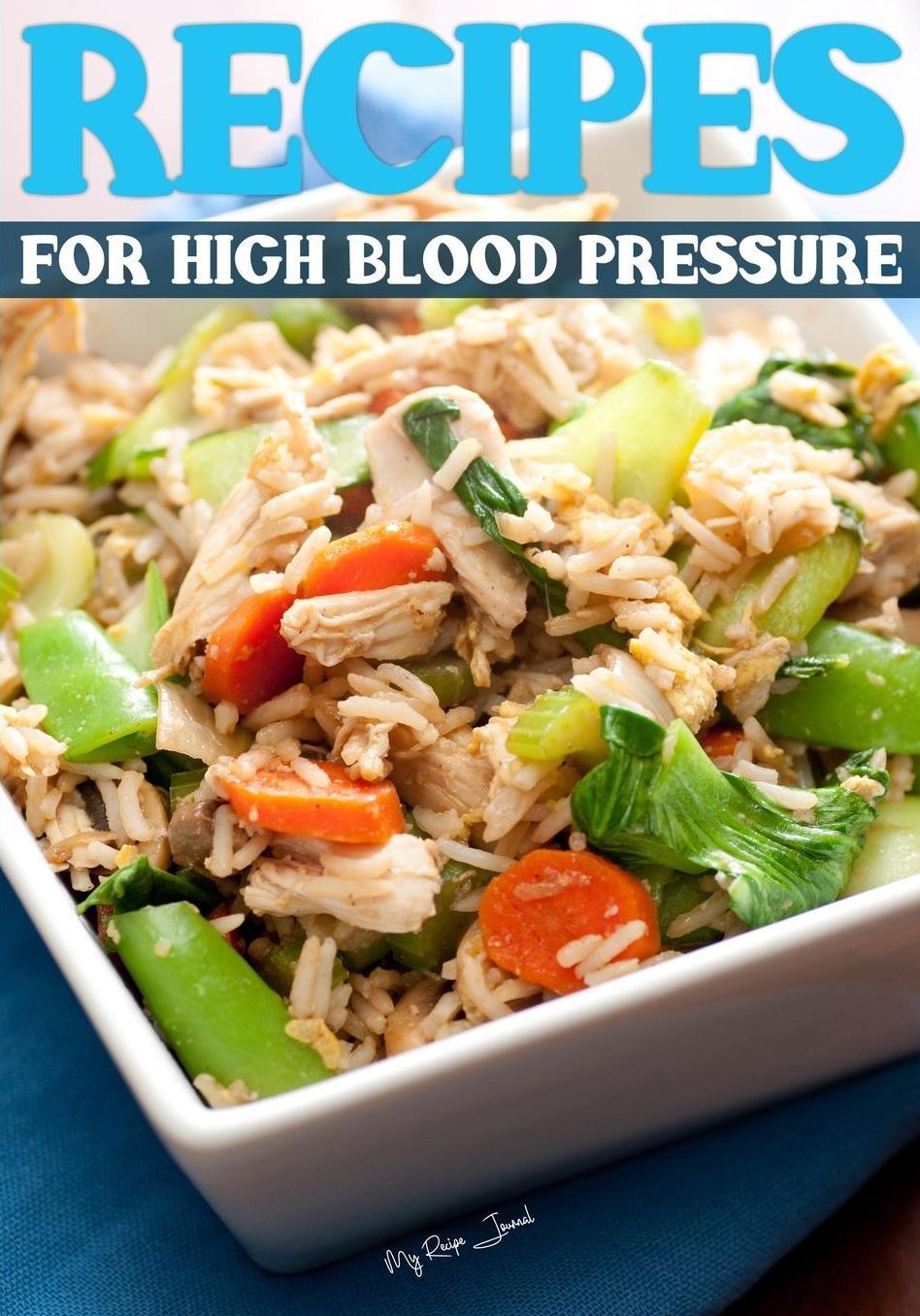 Recipes For High Blood Pressure: Blank Recipe Cookbook, 7 x 10, 100 Blank Recipe Pages