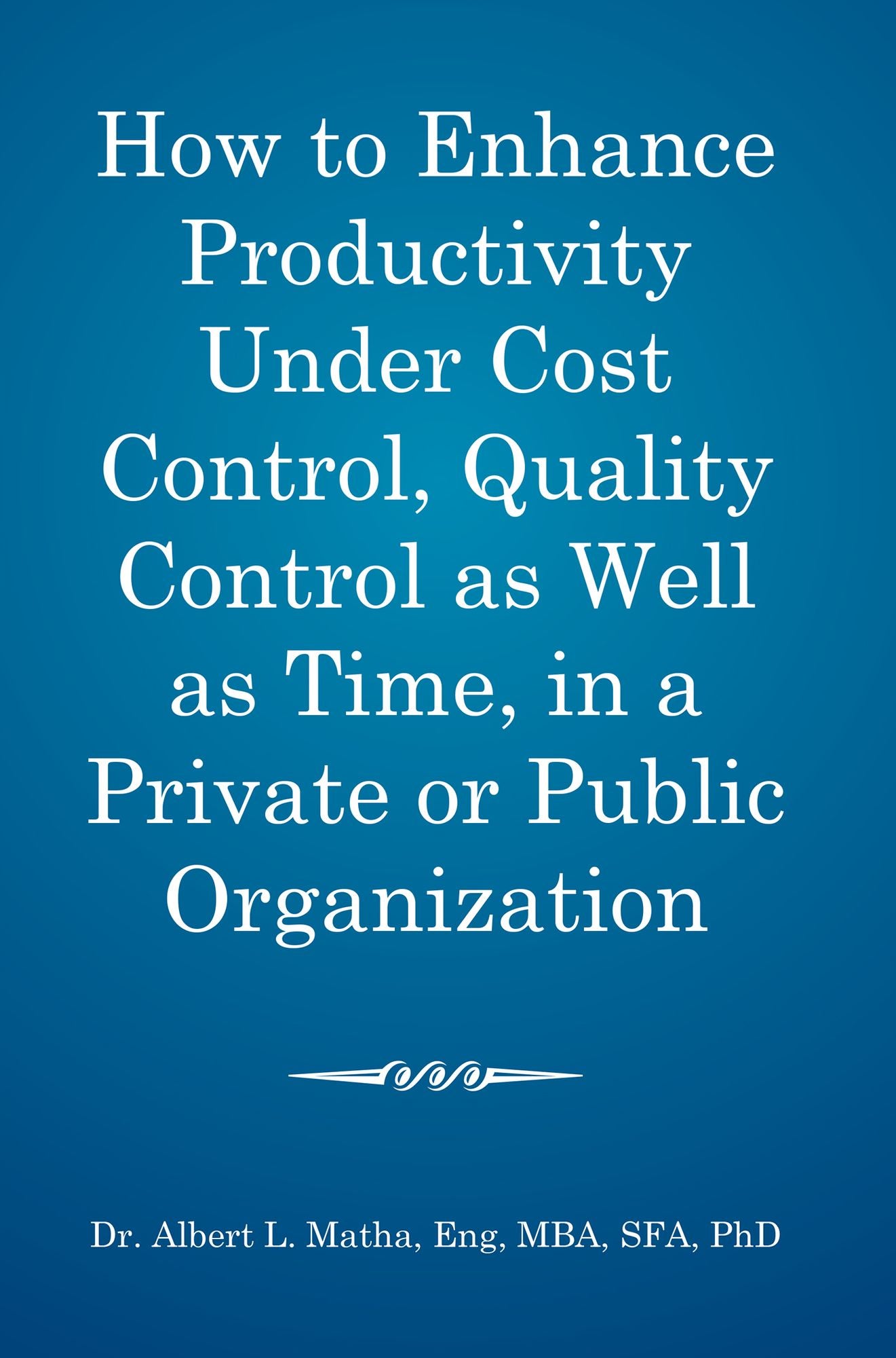 How to Enhance Productivity Under Cost Control, Quality Control as Well as Time, in a Private or Public Organization