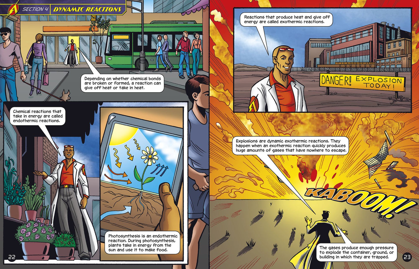 The Dynamic World of Chemical Reactions with Max Axiom, Super Scientist: 4D an Augmented Reading Science Experience