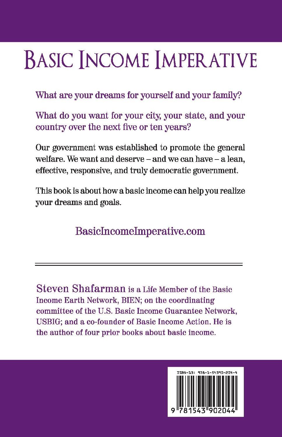 Basic Income Imperative: For Peace, Justice, Liberty, And Personal Dignity