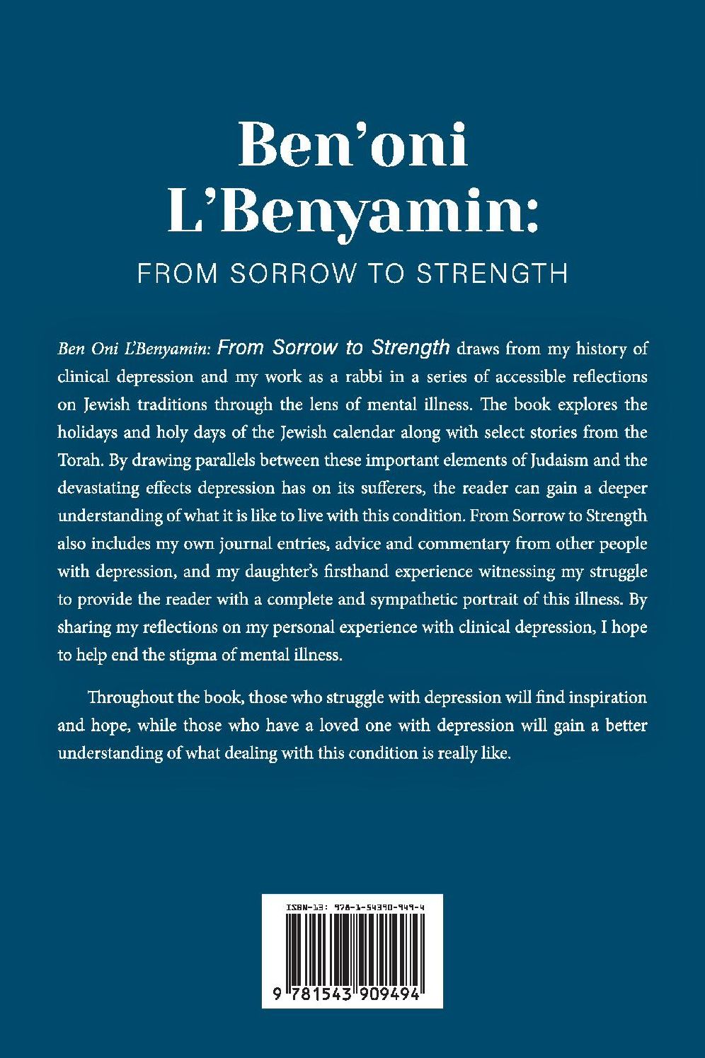 Ben'oni L'Benyamin: From Sorrow to Strength: My Journey With Depression