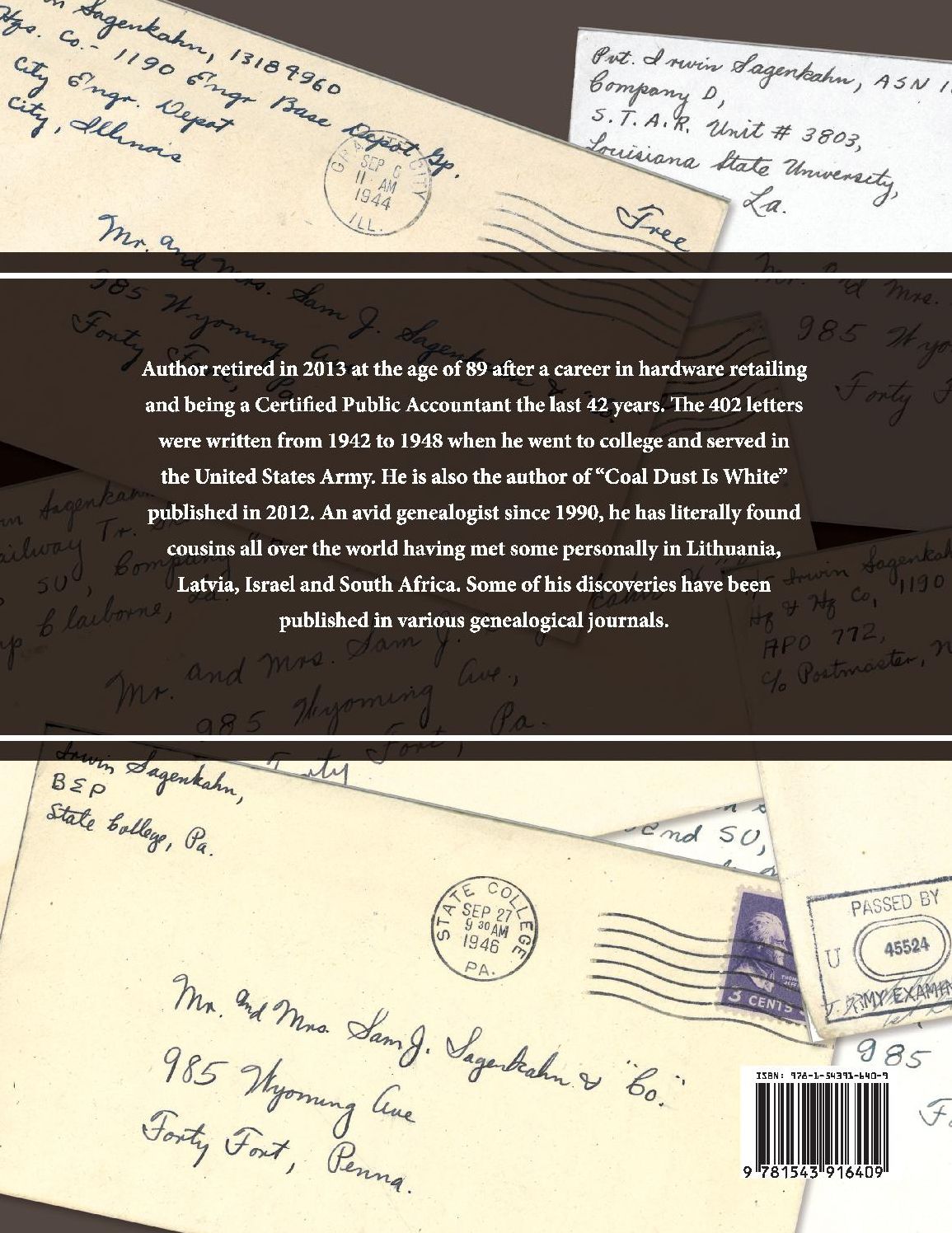Letters to Home in Forty Fort: A Memoir of Sorts - Letters Written from June 8, 1942 to April 4, 1948