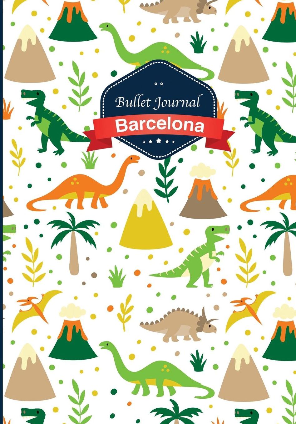 Bullet Journal. Dinosaurs: Soft cover, 7x10 inches, 130 pages