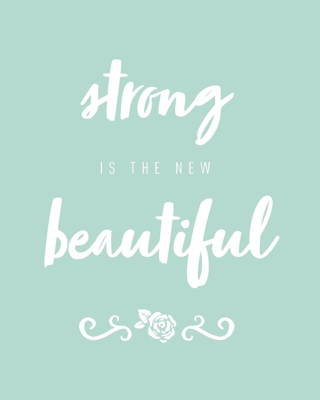 Strong Is The New Beautiful: Bullet Grid Journal, 150 Dot Grid Pages, 8"x10", Professionally Designed