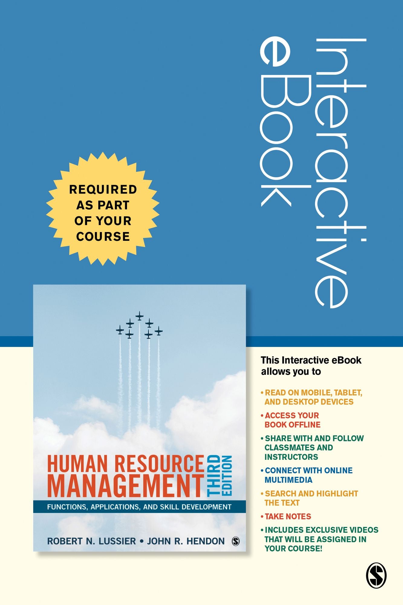 Human Resource Management Interactive eBook: Functions, Applications, and Skill Development