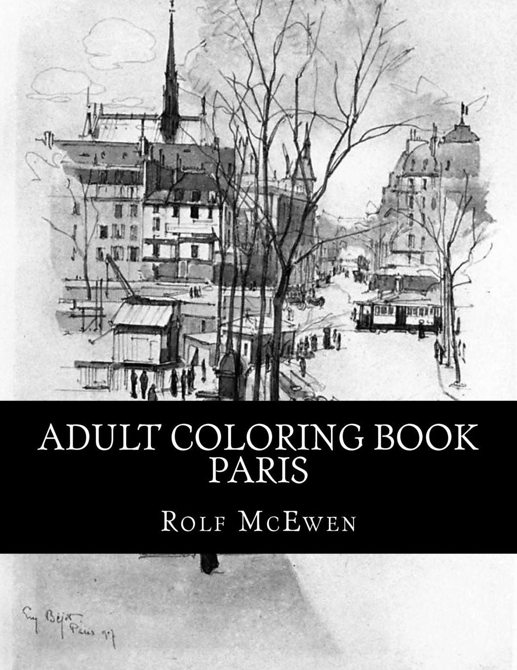 Adult Coloring Book - Paris