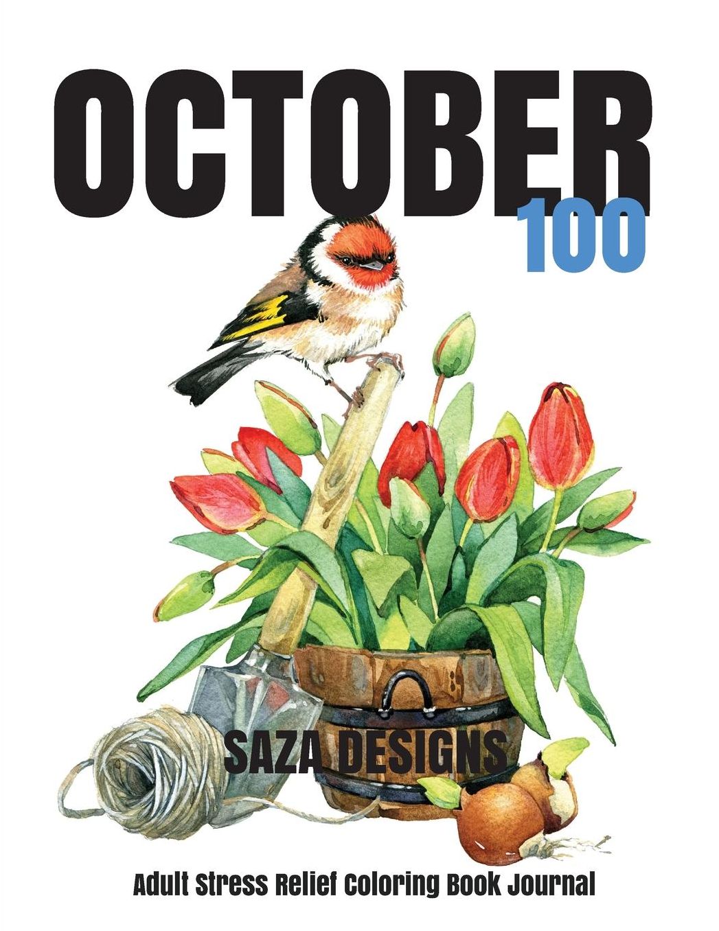 October 100: Stress Relief Adult Coloring Book Journal