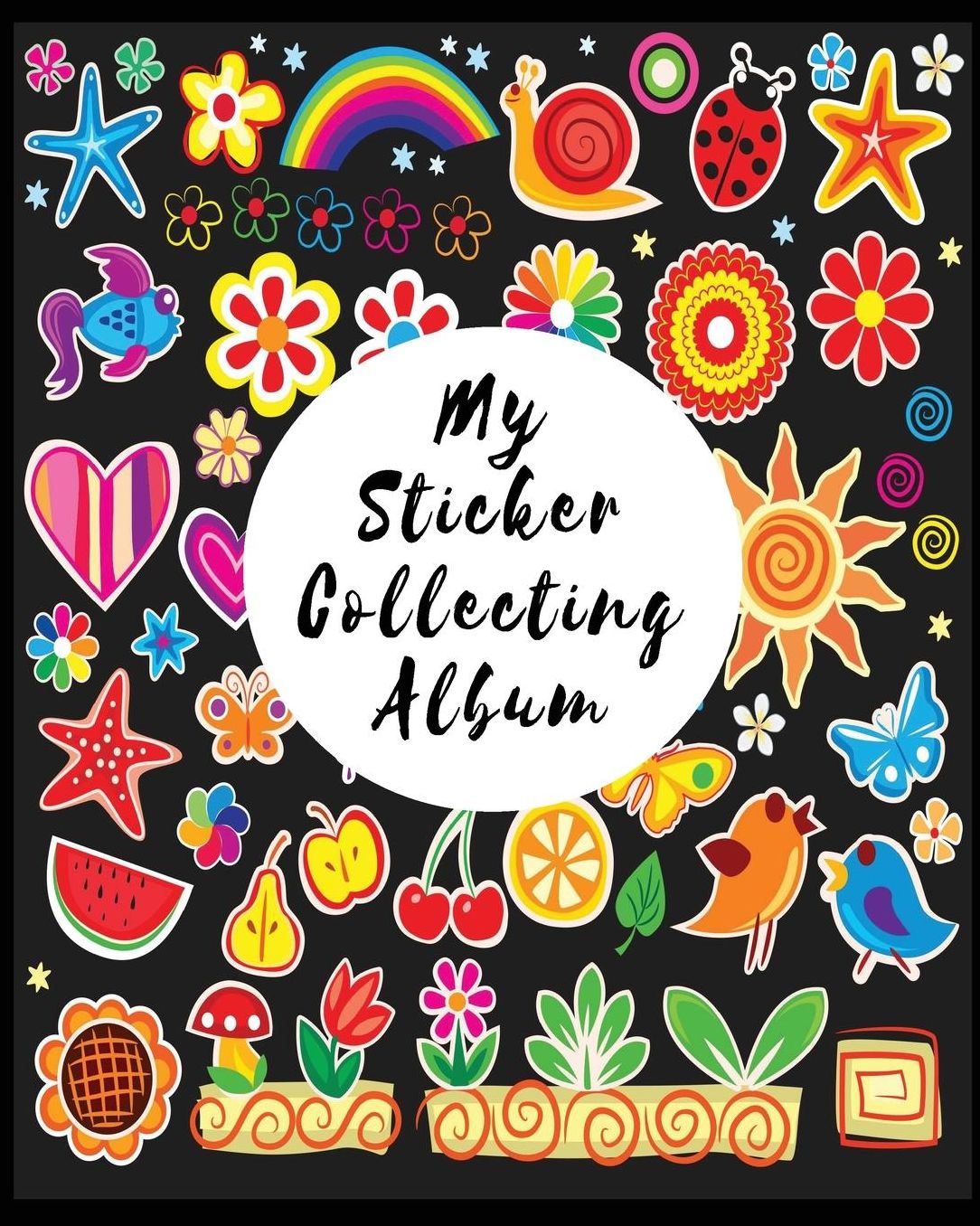 My Sticker Collecting Album: Blank Sticker Book, 8 x 10, 64 Pages