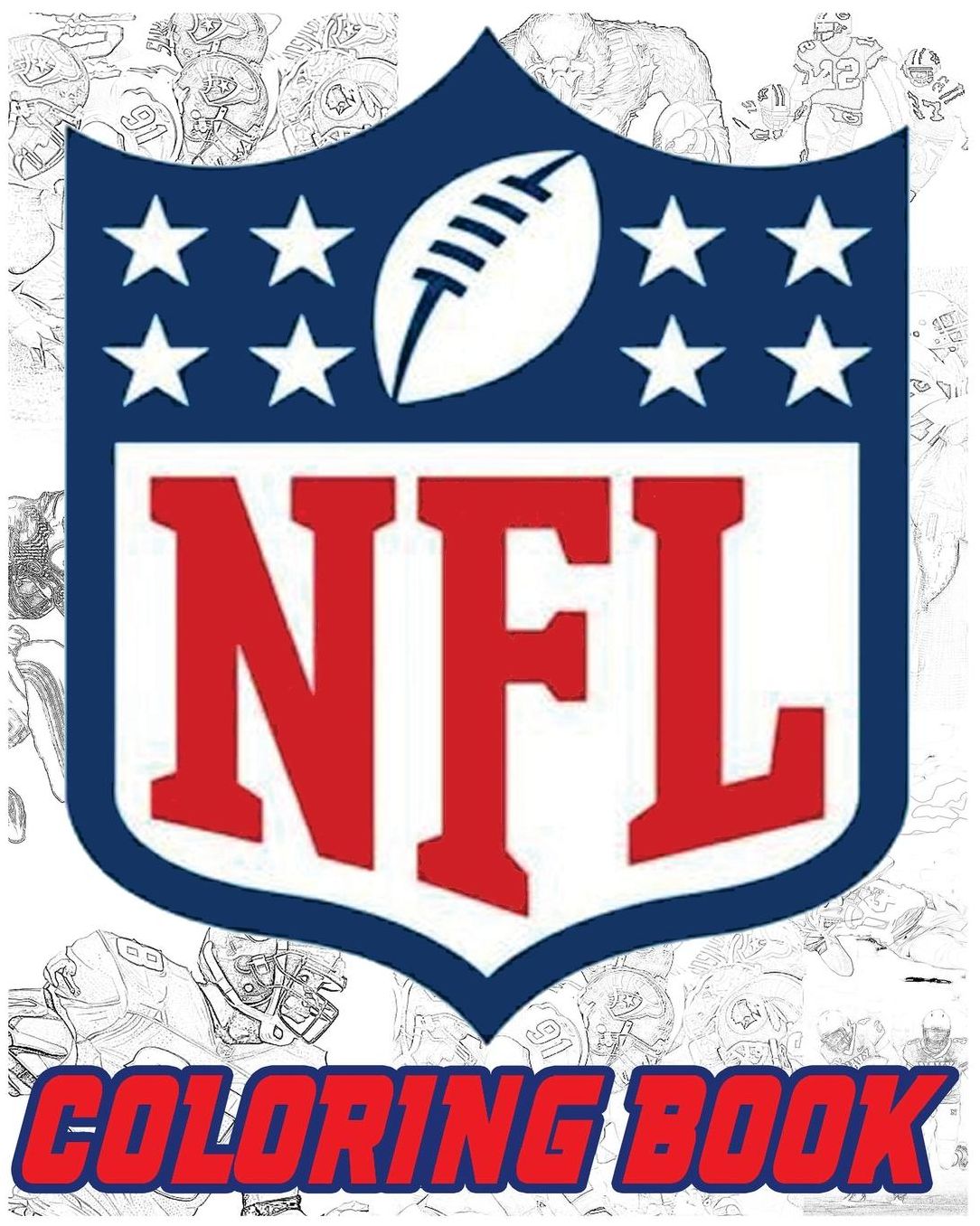 NFL Coloring Book: American Football Sport NFL Art Painting Gray Scale