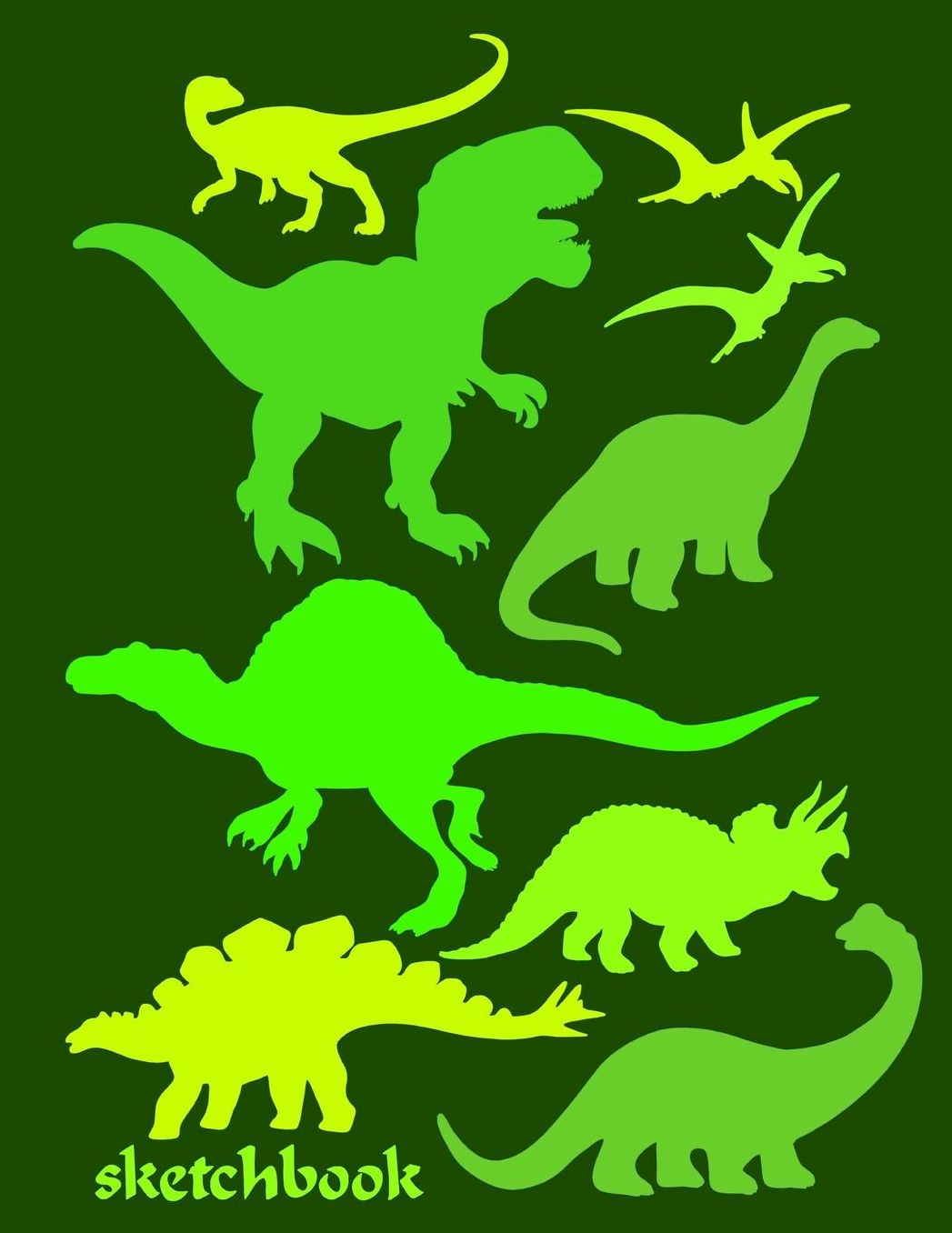 Sketchbook: Dinosaur Sketchbook/ Drawing Pad For Kids: Blank Notebook/Doodlebook: 8.5 x 11 Sketchbook; Soft Glossy Cover Drawing Book, 50 Blank Pages for Journaling, Sketching, Drawing or Doodling