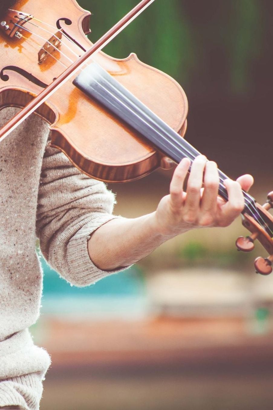 Playing a Beautiful Violin Musical Instrument: 150 Page Lined Notebook/Diary