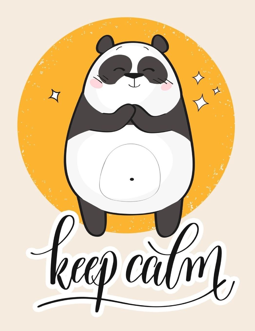 Keep Clam: Panda Journal Desing (a Composition Book Diary)(8.5 X 11 Jumbo Large)