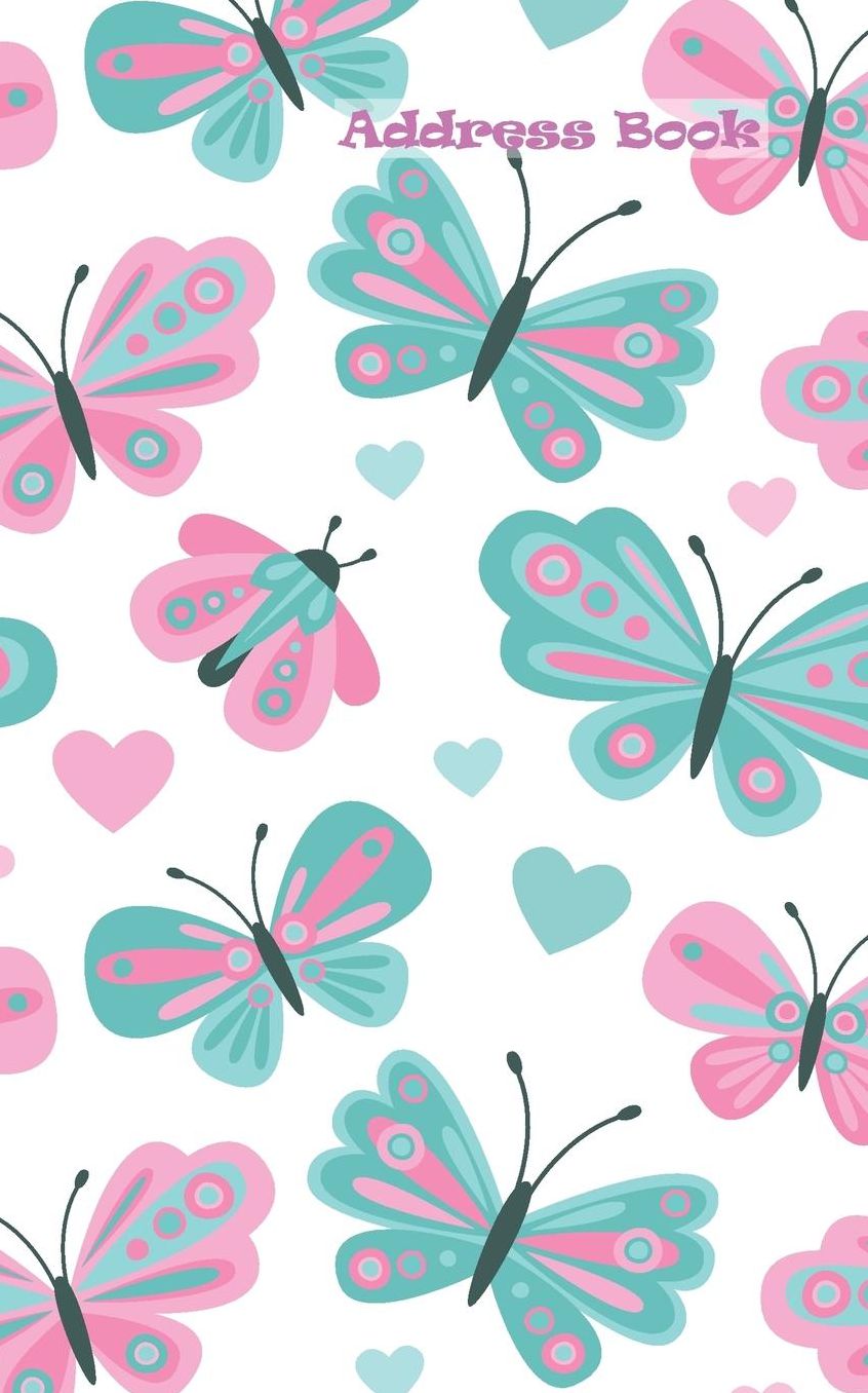 Address Book: Cute Butterfly Pattern in Pastel Colors for Contacts, Addresses, Phone Numbers, Emails Name, Street Address City State Zip Code, Home Phone, Cell Phone, Work Phone You Email .