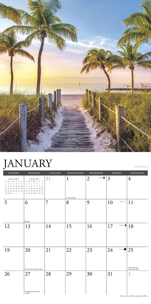 Ah the Beach! 2020 Wall Calendar