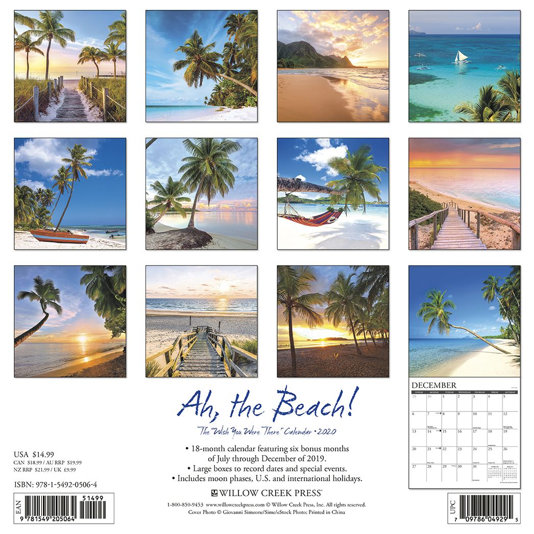 Ah the Beach! 2020 Wall Calendar