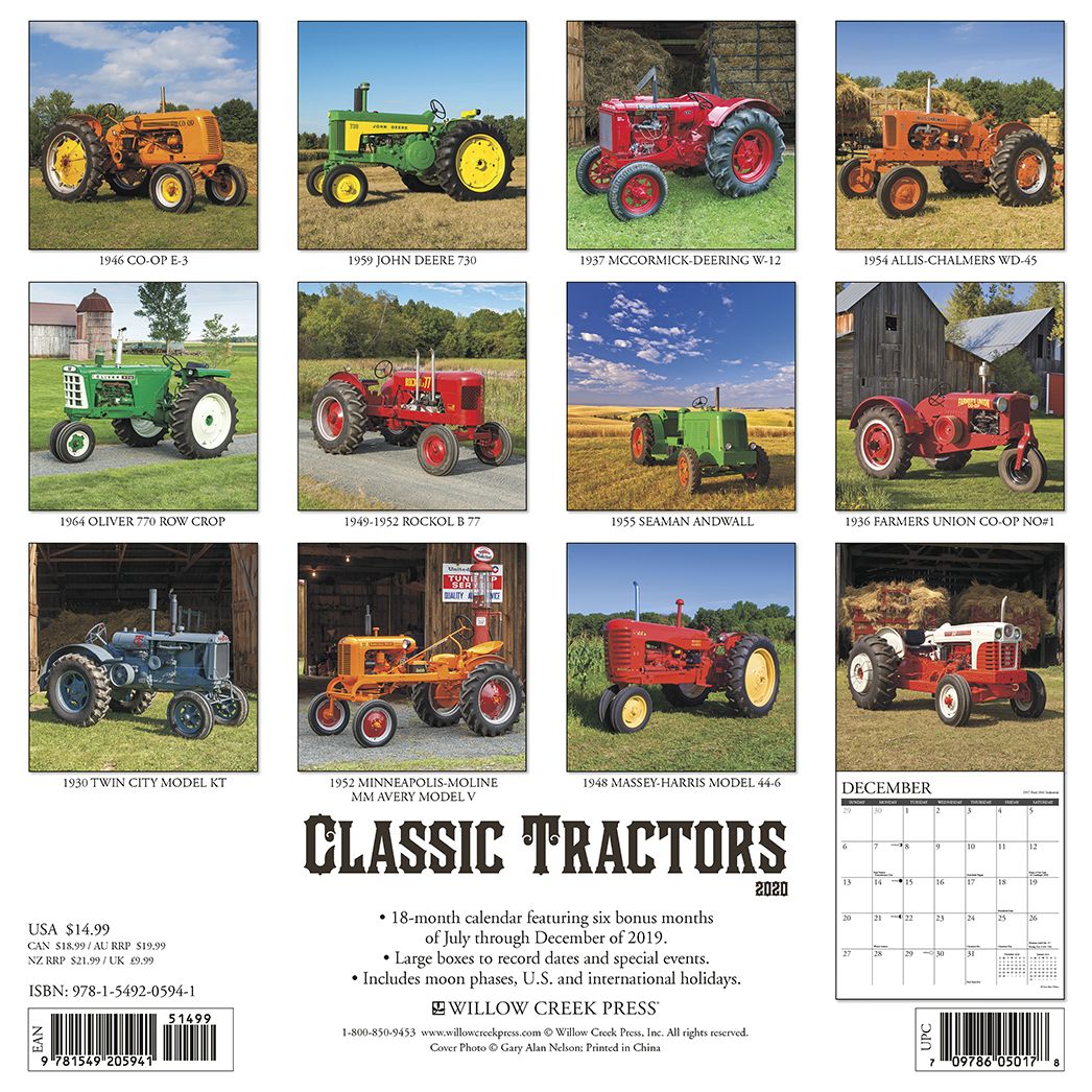Classic Tractors 2020 Wall Calendar
