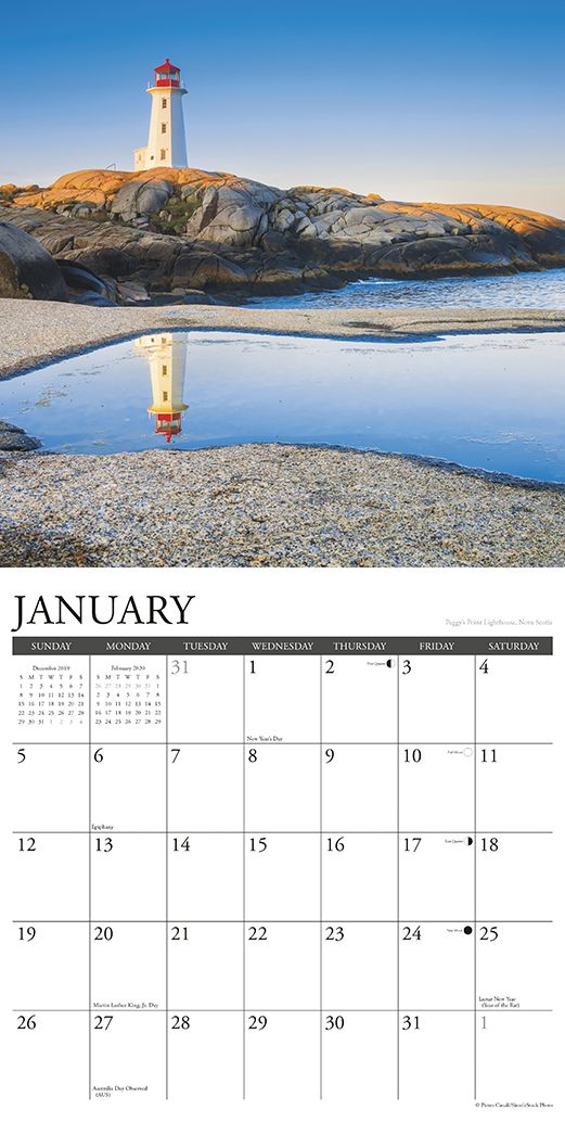 Lighthouses 2020 Wall Calendar