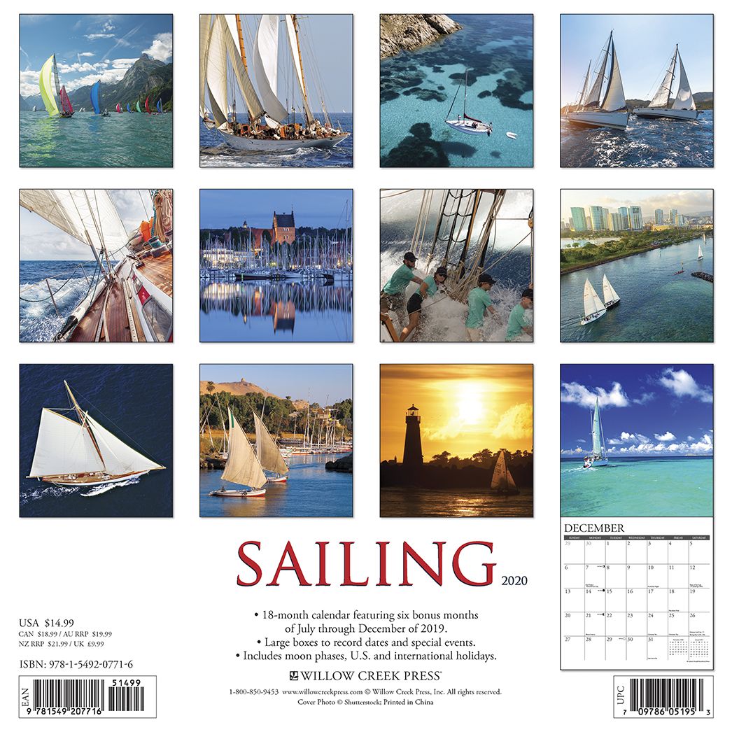 Sailing 2020 Wall Calendar