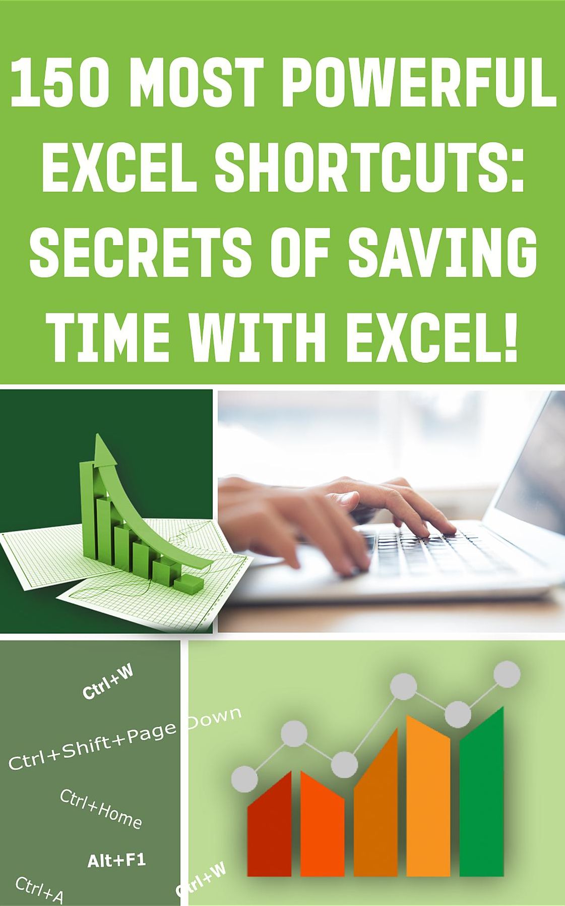 150 MOST POWERFUL EXCEL SHORTCUTS:: SECRETS of SAVING TIME WITH EXCEL!