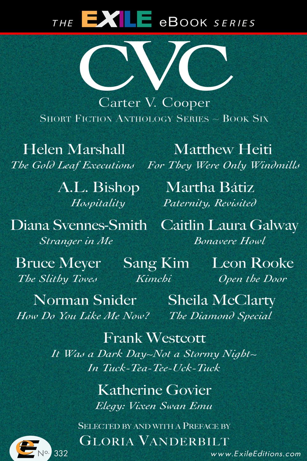 Carter V. Cooper Short Fiction Anthology Series, Book Six
