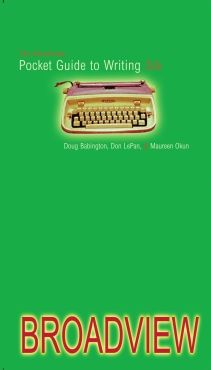 The Broadview Pocket Guide to Writing