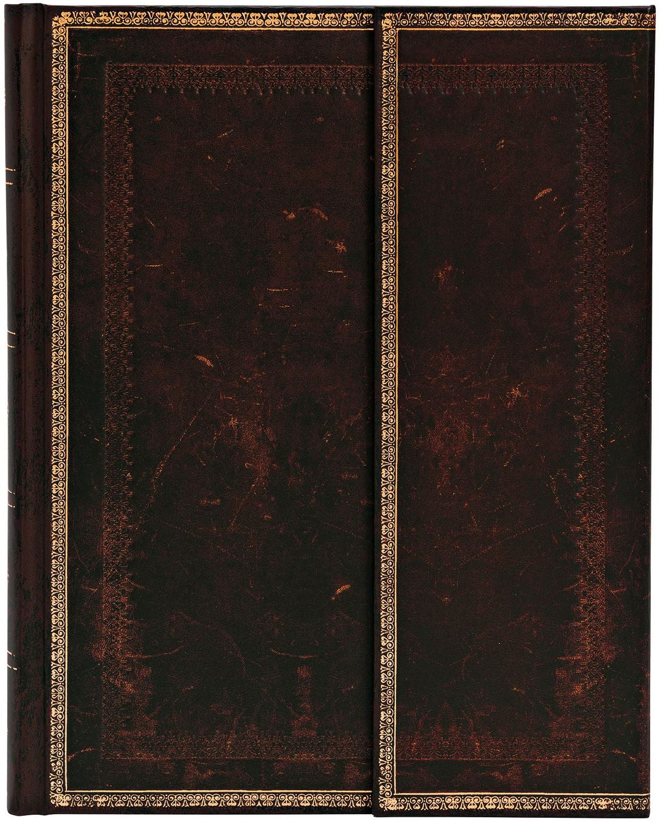 Black Moroccan Magnetic Lined Journal (7' x 9")