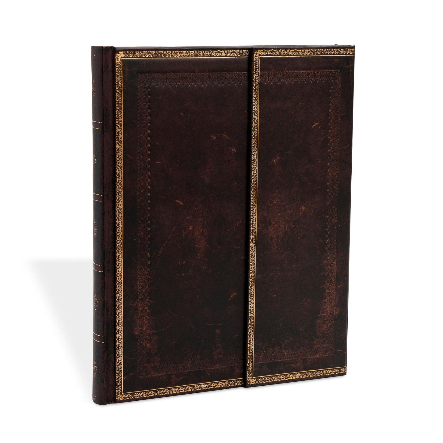 Black Moroccan Magnetic Lined Journal (7' x 9")