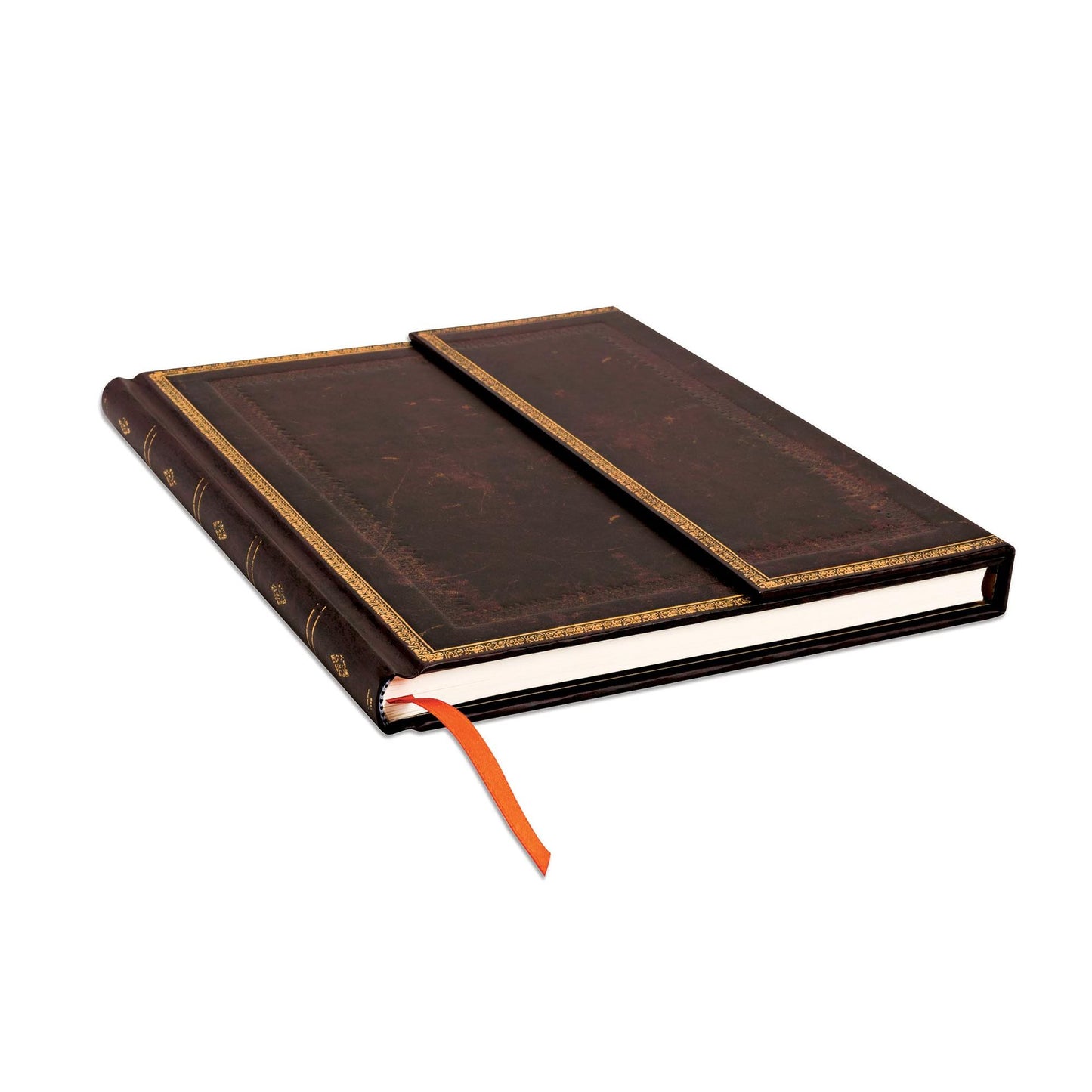 Black Moroccan Magnetic Lined Journal (7' x 9")