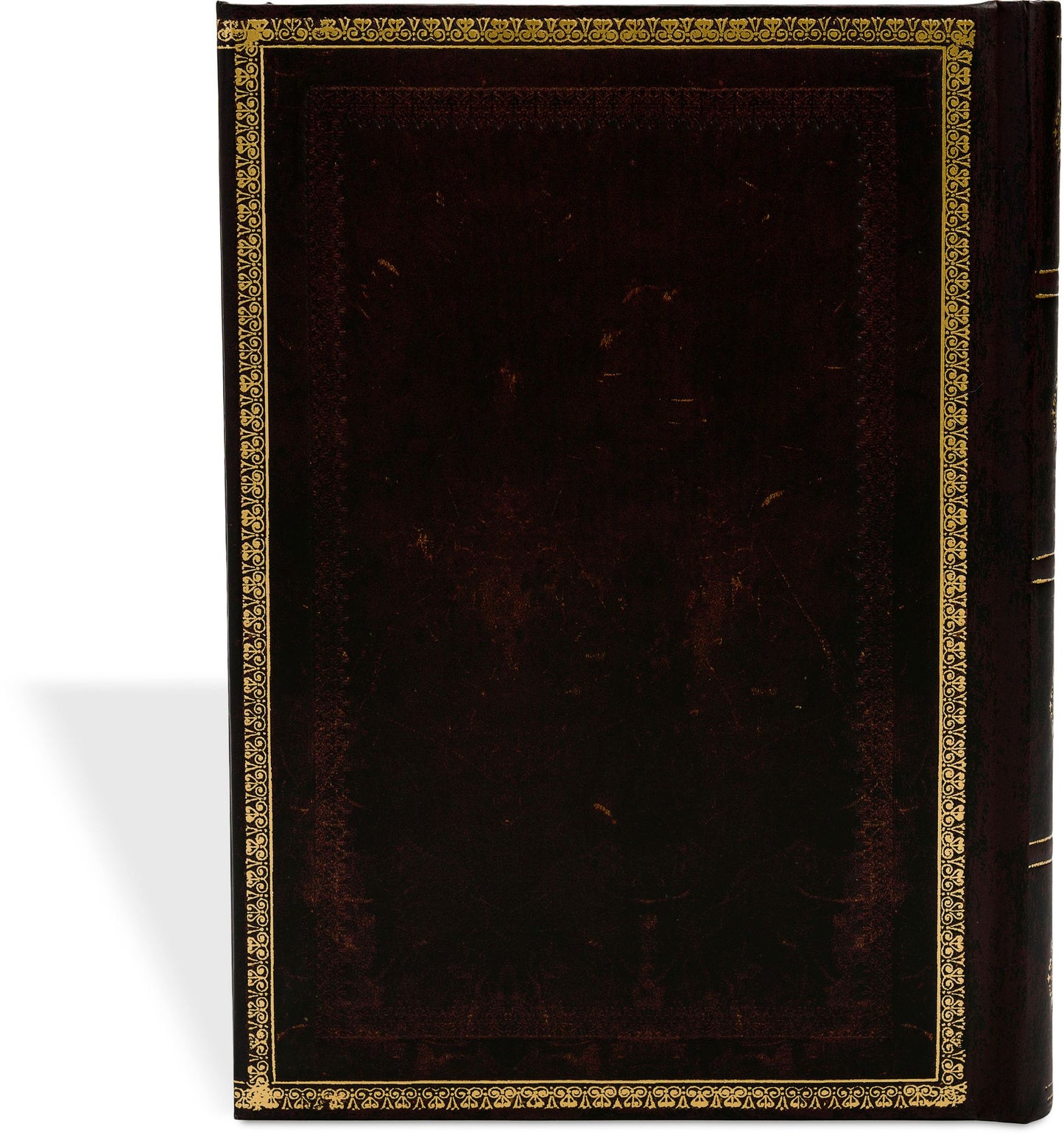 Black Moroccan Old Leather Midi Bound Lined Journal 5'' x 7''