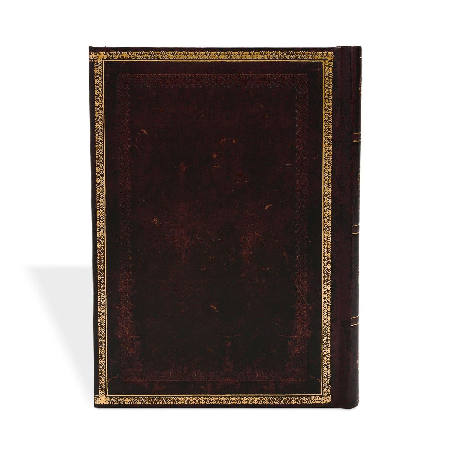 Black Moroccan Old Leather Midi Bound Lined Journal 5'' x 7''