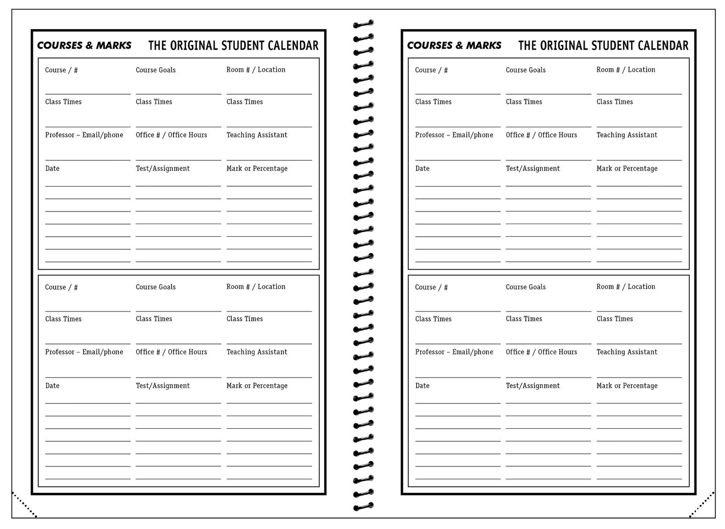 The Original Student Calendar 2018-2019
