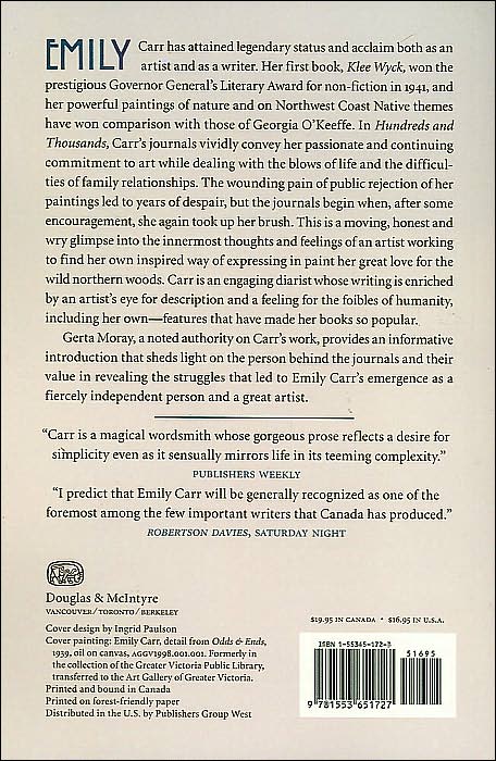 Hundreds and Thousands: The Autobiography of Emily Carr