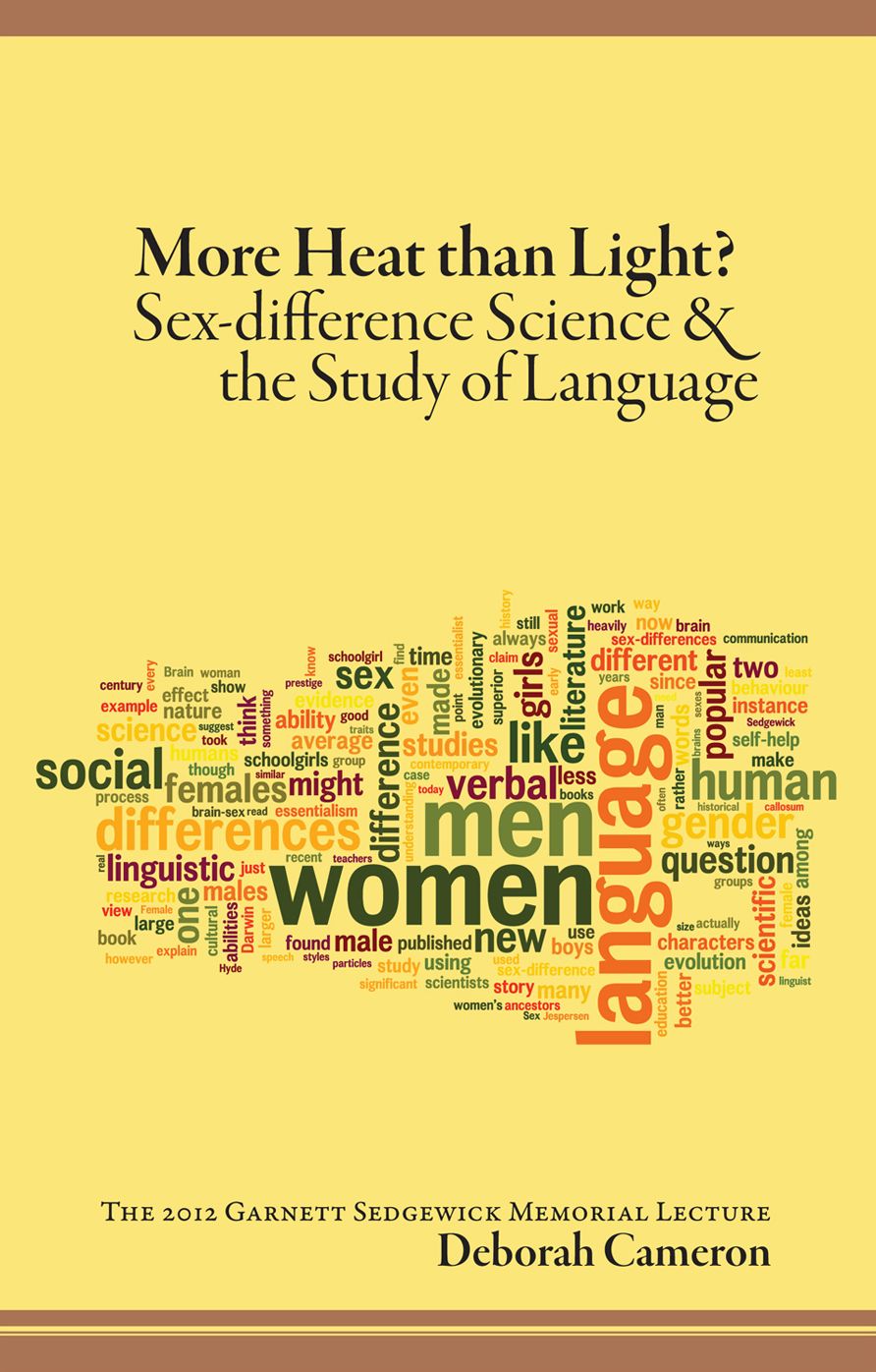 More Heat Than Light?: Sex-difference Science & the Study of Language