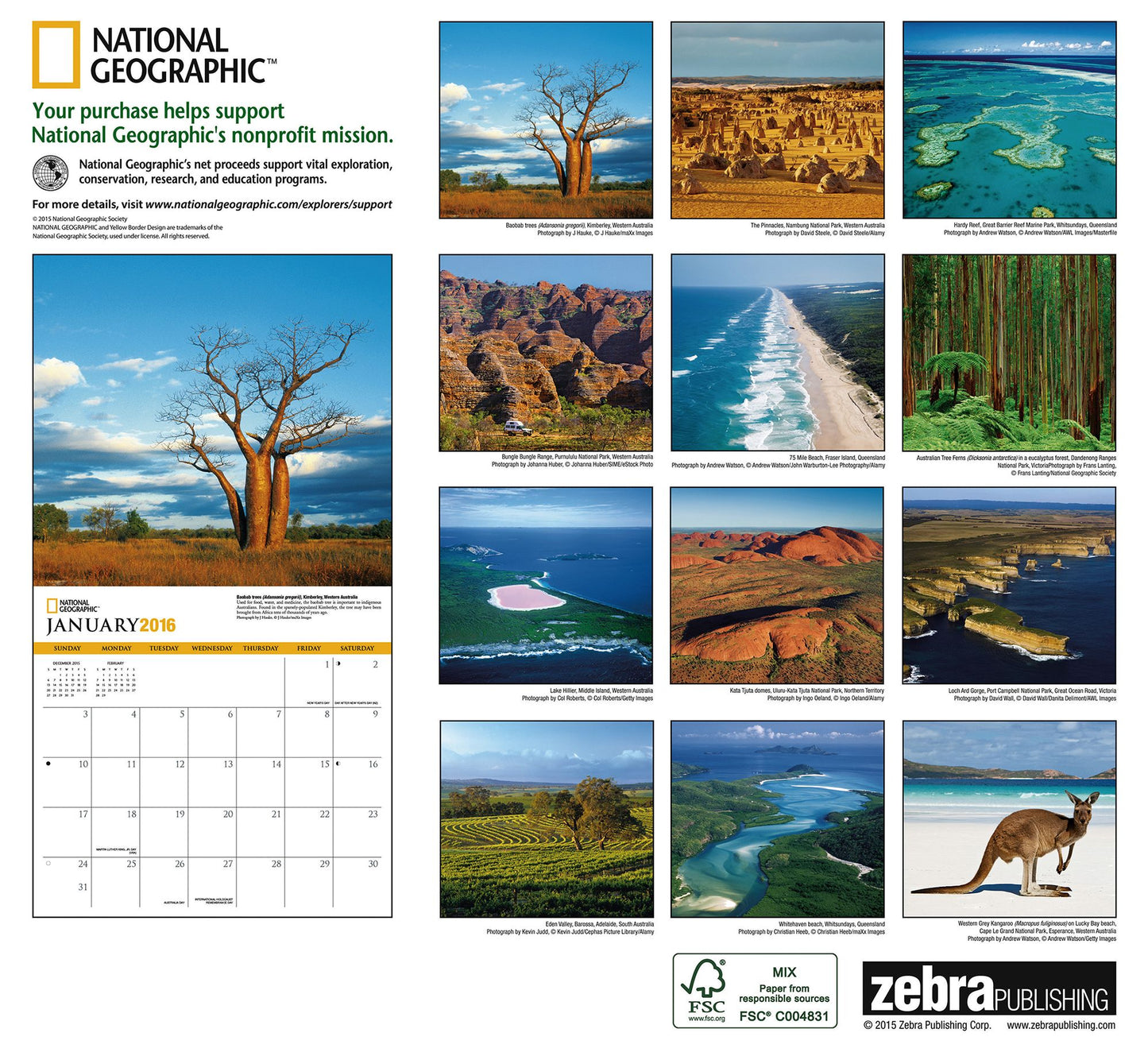 2016 Australia Wall Calendar