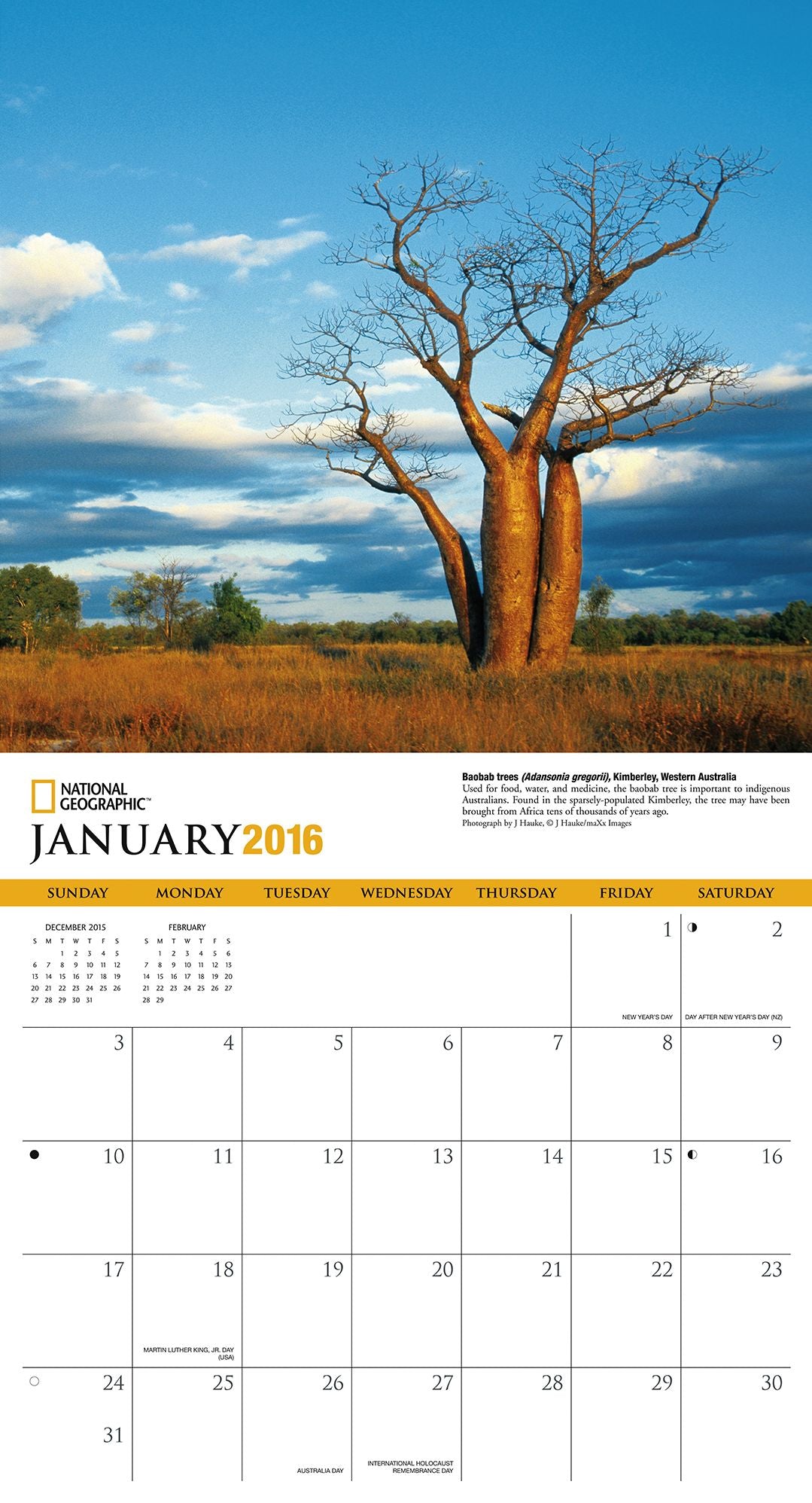 2016 Australia Wall Calendar