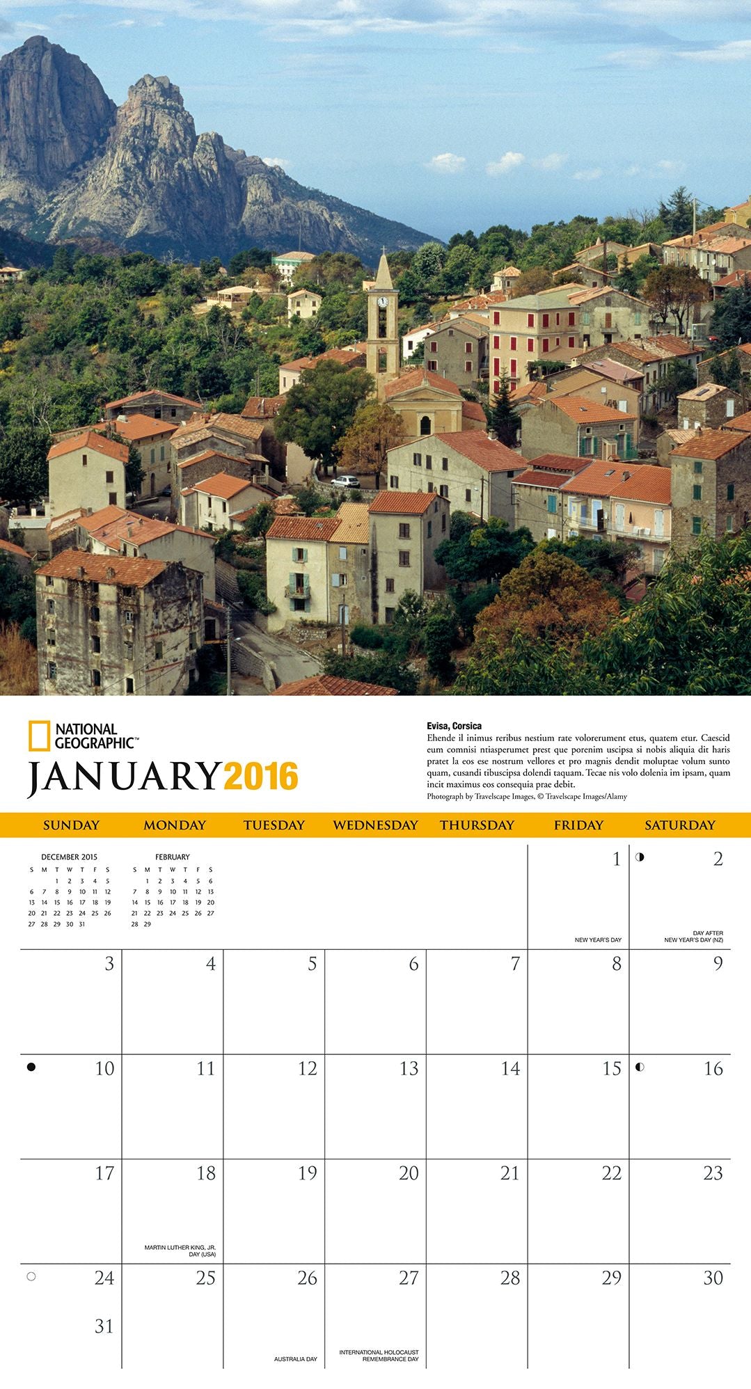 2016 France Wall Calendar