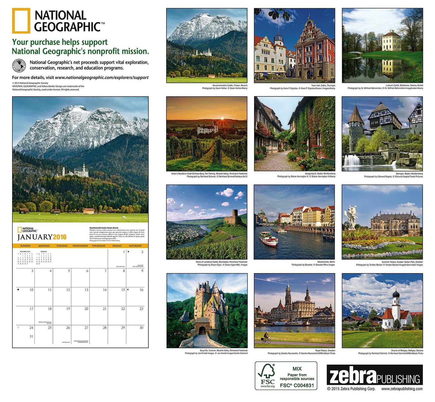 2016 Germany Wall Calendar