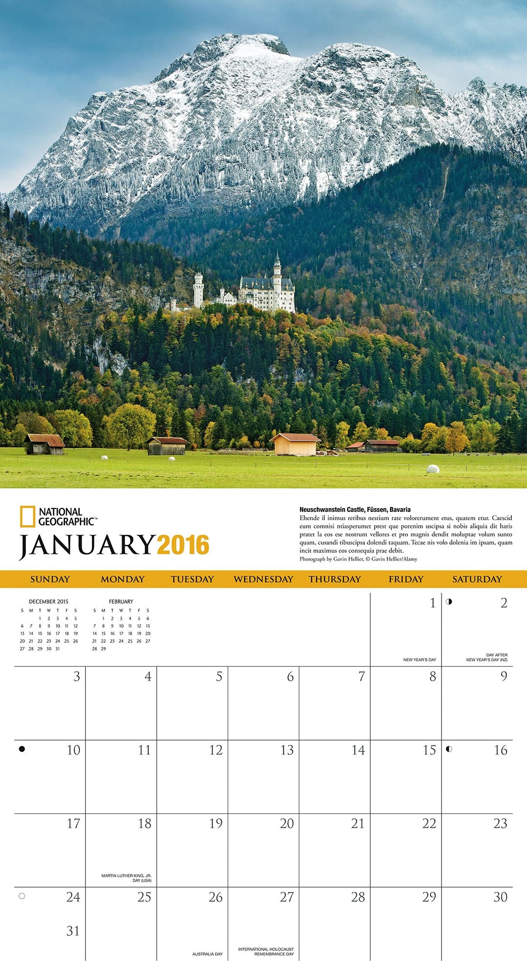 2016 Germany Wall Calendar