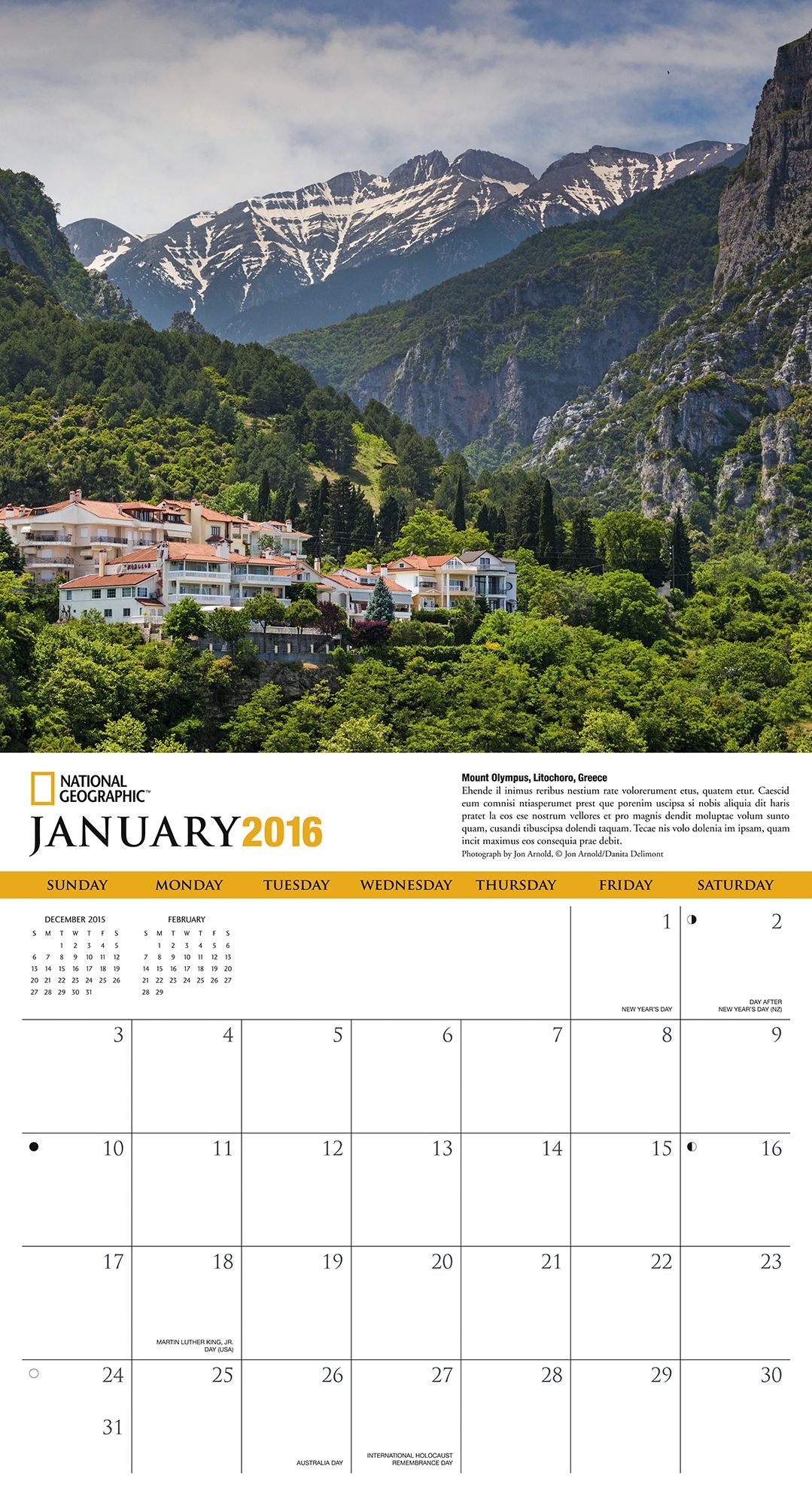 2016 Great Mountains Wall Calendar