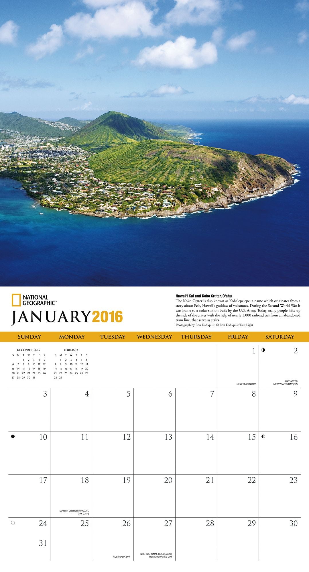 2016 Hawaii Wall Calendar