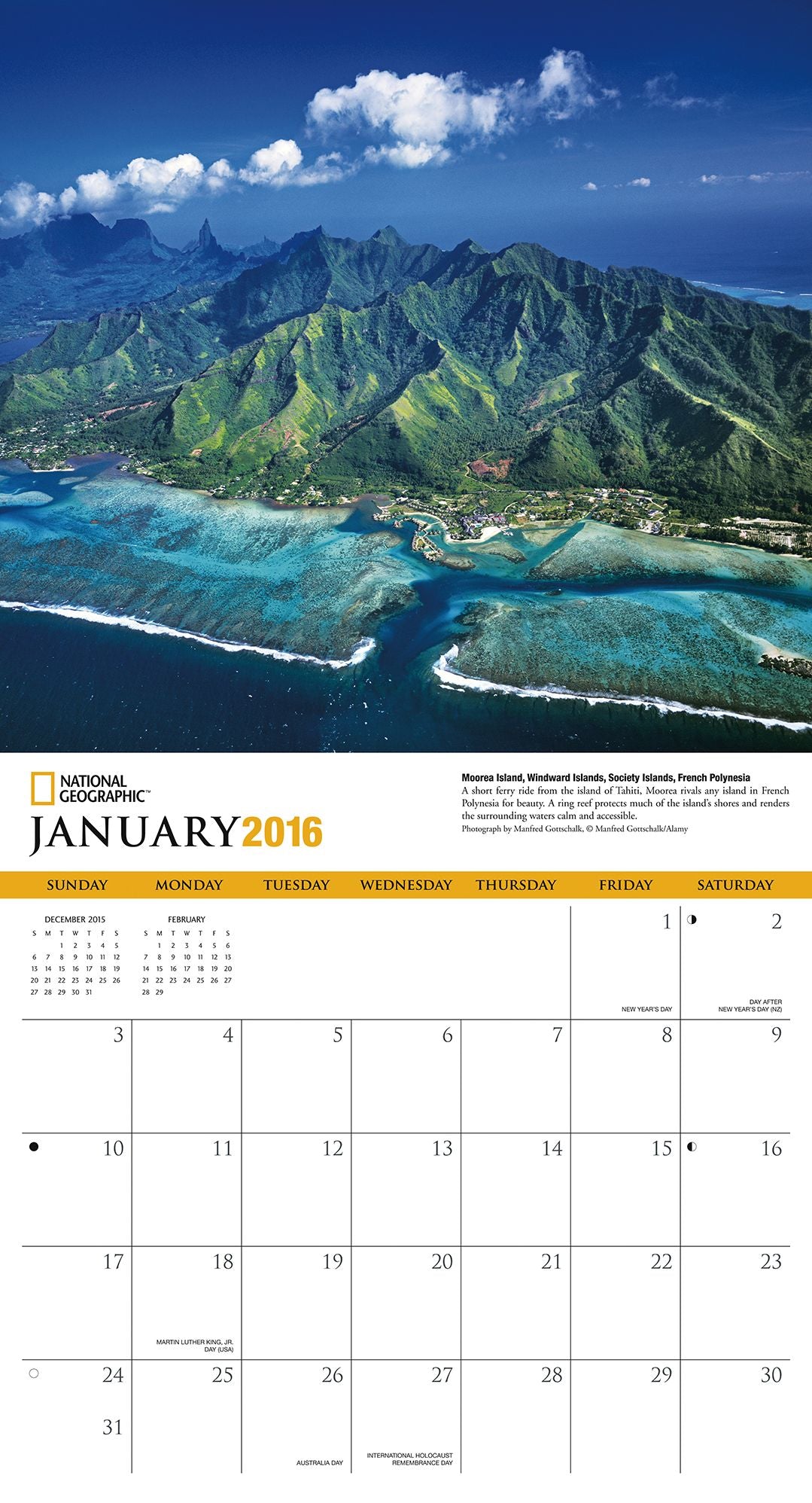 2016 Islands Wall Calendar