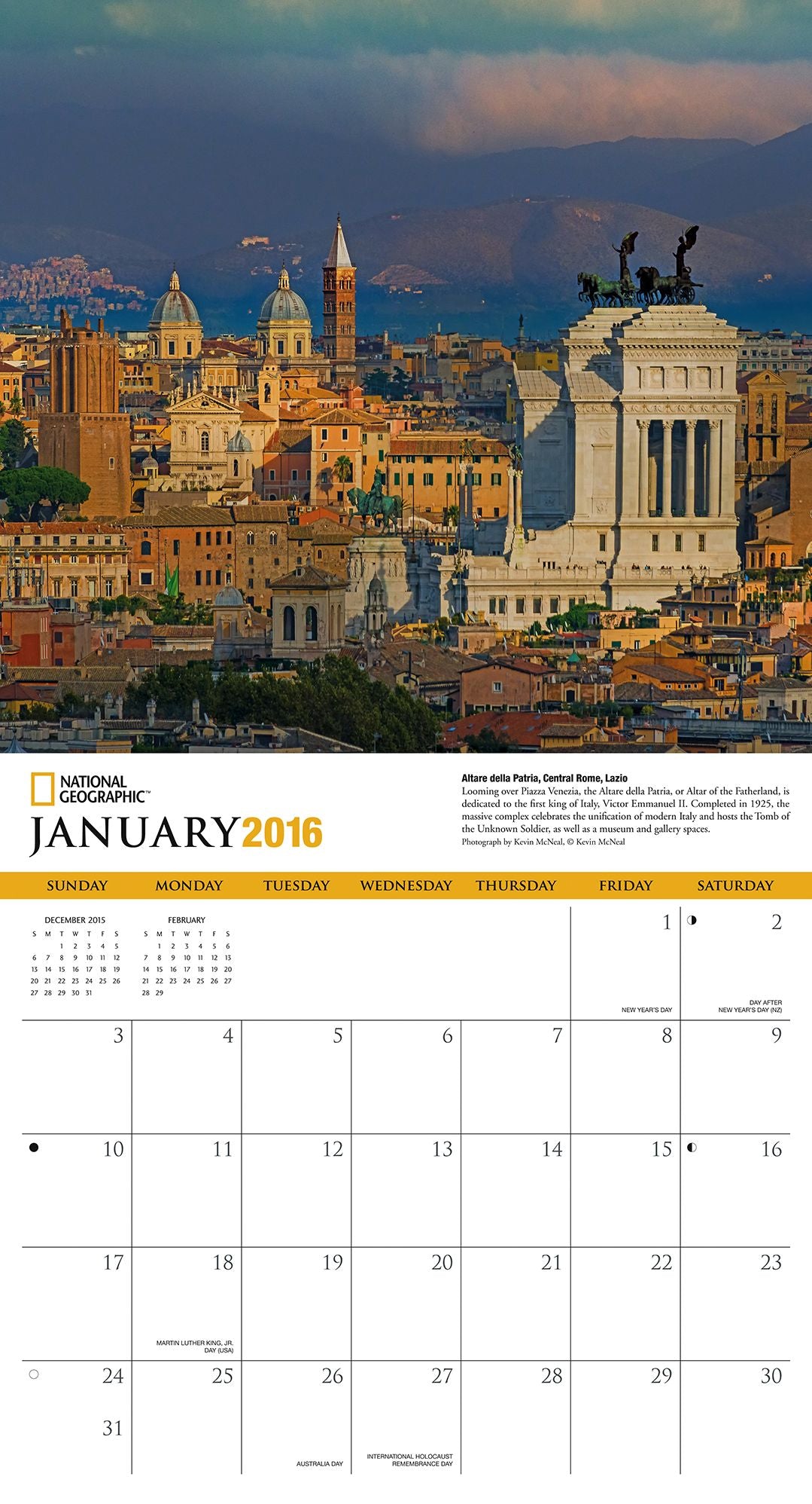 2016 Italy Wall Calendar