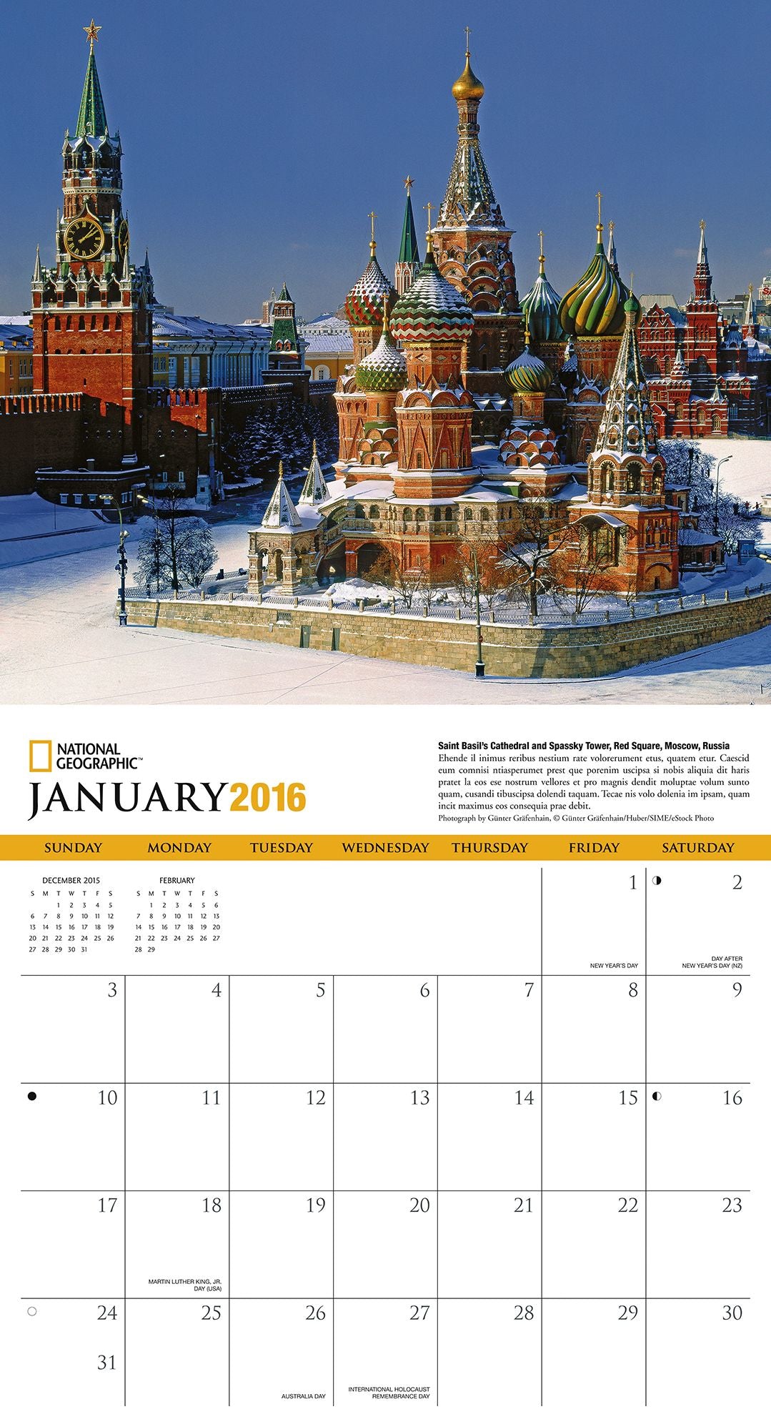 2016 World Travel Wall Calendar